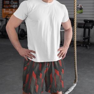 Fitness Running Shorts Men Mens Gym Activewear Abstract